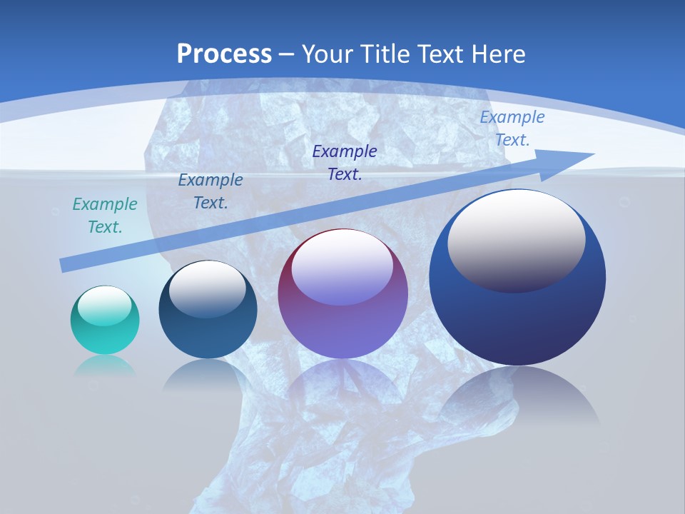 A Blue Iceberg In The Water With A Sky Background PowerPoint Template