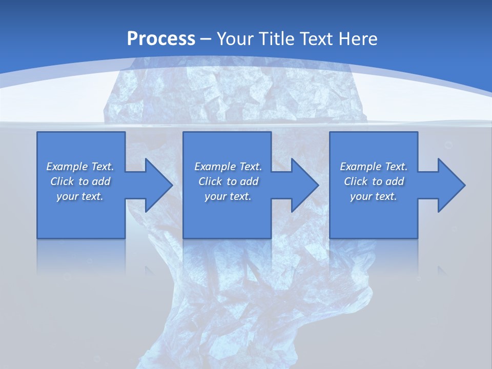 A Blue Iceberg In The Water With A Sky Background PowerPoint Template