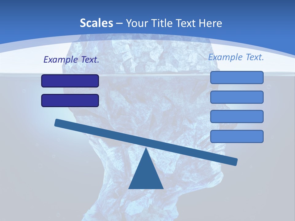 A Blue Iceberg In The Water With A Sky Background PowerPoint Template