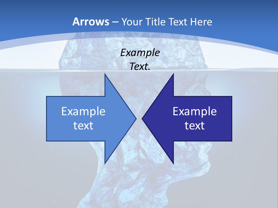 A Blue Iceberg In The Water With A Sky Background PowerPoint Template