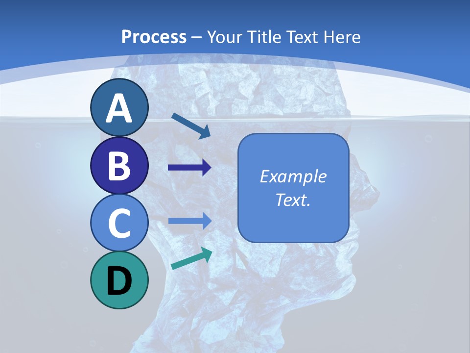 A Blue Iceberg In The Water With A Sky Background PowerPoint Template