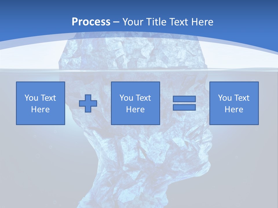 A Blue Iceberg In The Water With A Sky Background PowerPoint Template