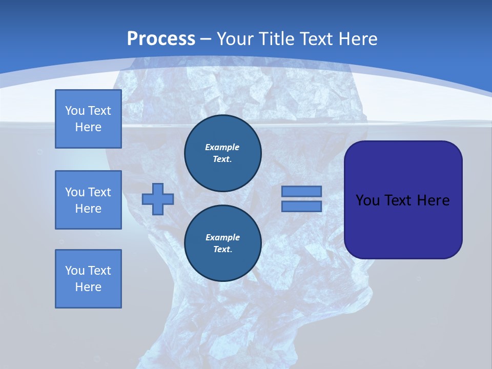 A Blue Iceberg In The Water With A Sky Background PowerPoint Template