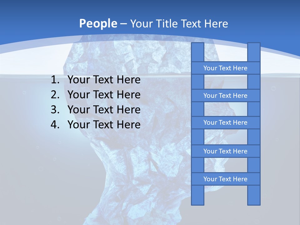 A Blue Iceberg In The Water With A Sky Background PowerPoint Template