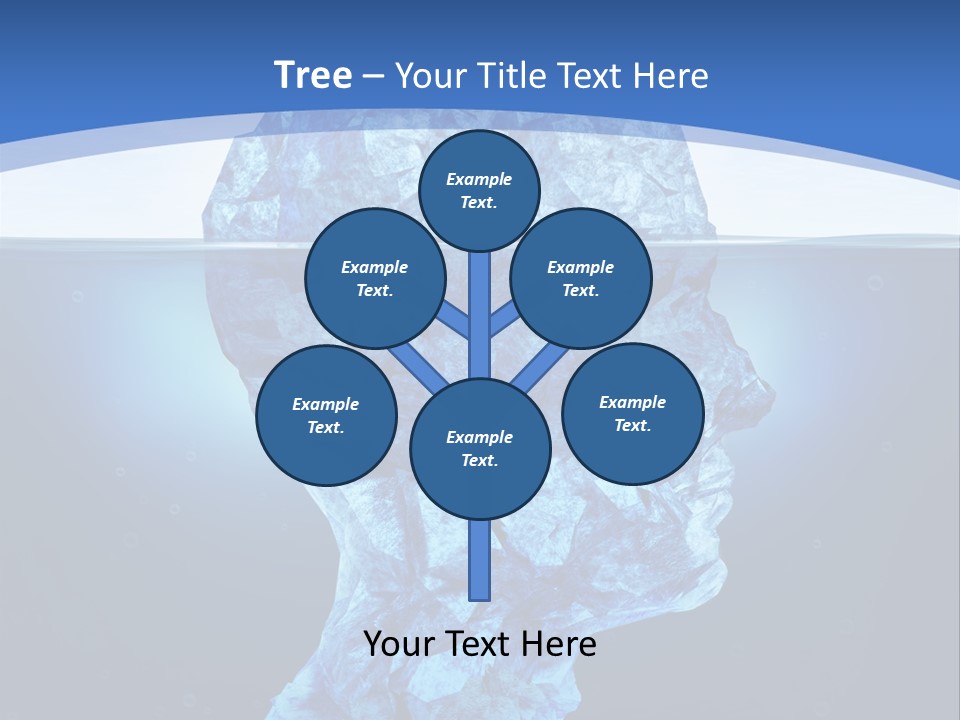 A Blue Iceberg In The Water With A Sky Background PowerPoint Template