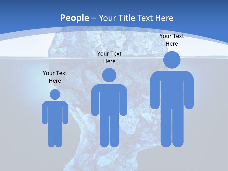 A Blue Iceberg In The Water With A Sky Background PowerPoint Template