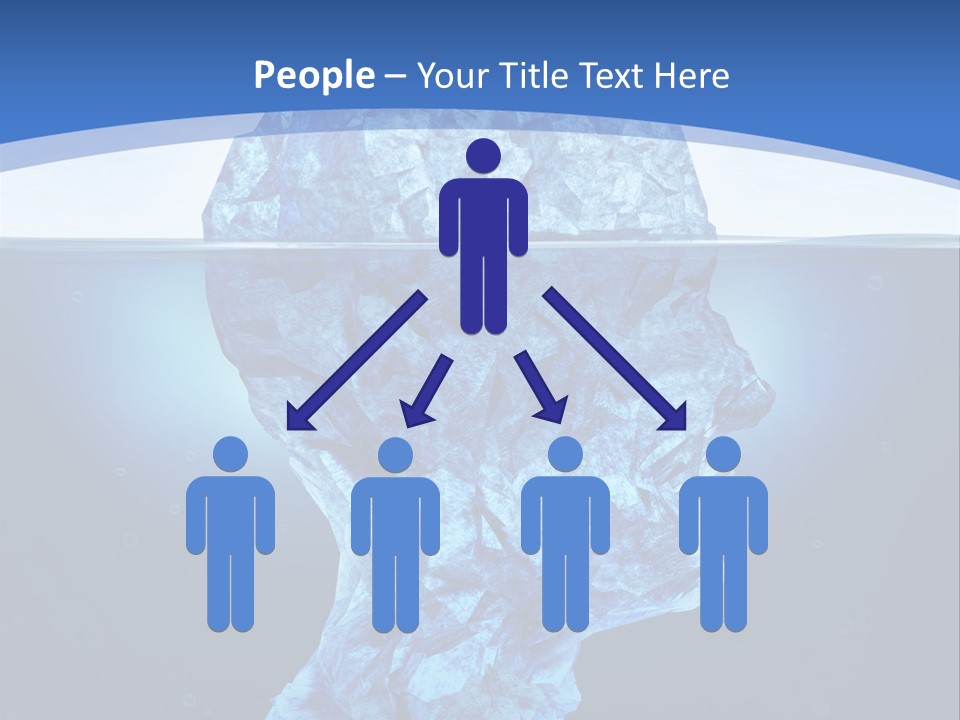 A Blue Iceberg In The Water With A Sky Background PowerPoint Template