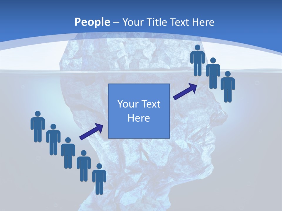 A Blue Iceberg In The Water With A Sky Background PowerPoint Template