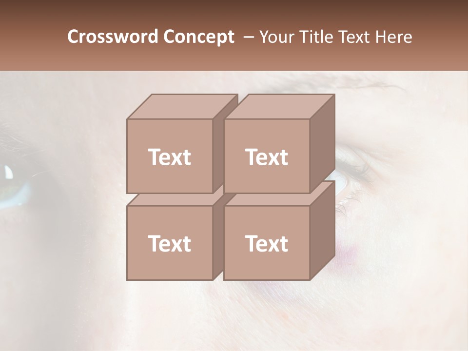 A Person With A Bruised Eye Has A Name Of Presentation PowerPoint Template
