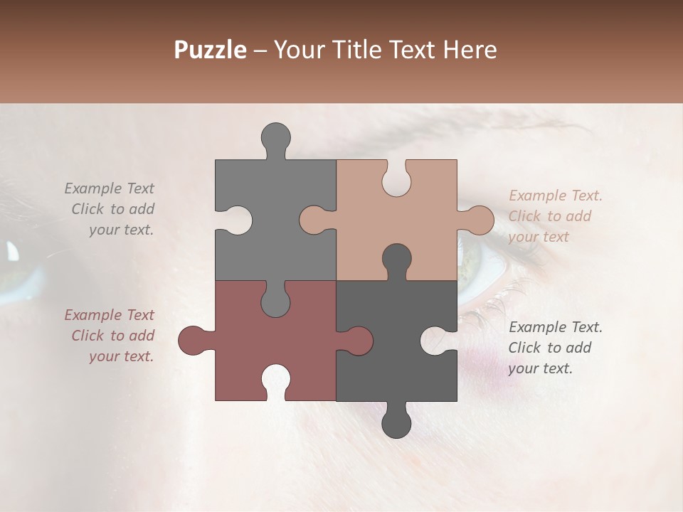 A Person With A Bruised Eye Has A Name Of Presentation PowerPoint Template