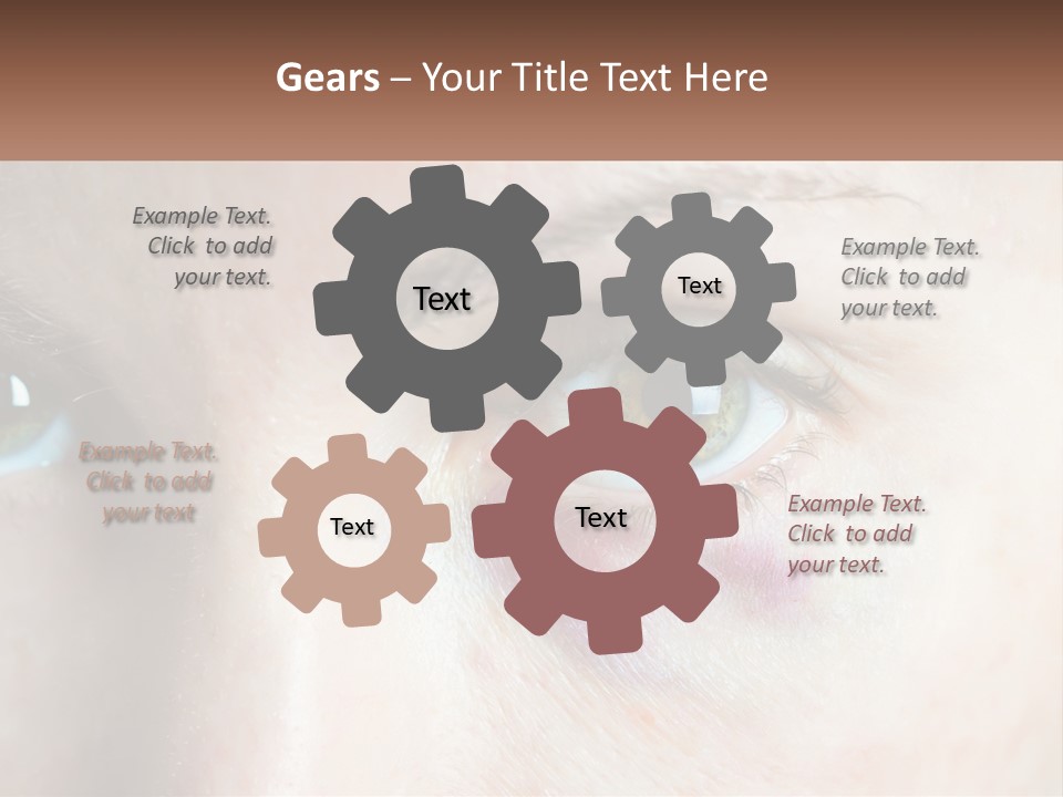 A Person With A Bruised Eye Has A Name Of Presentation PowerPoint Template