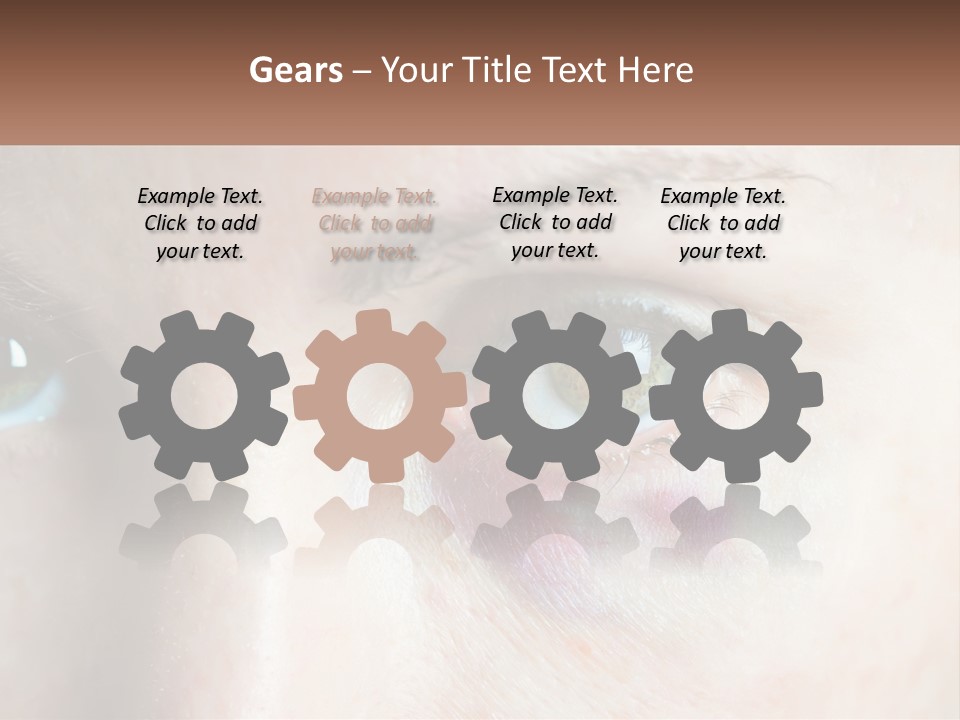 A Person With A Bruised Eye Has A Name Of Presentation PowerPoint Template