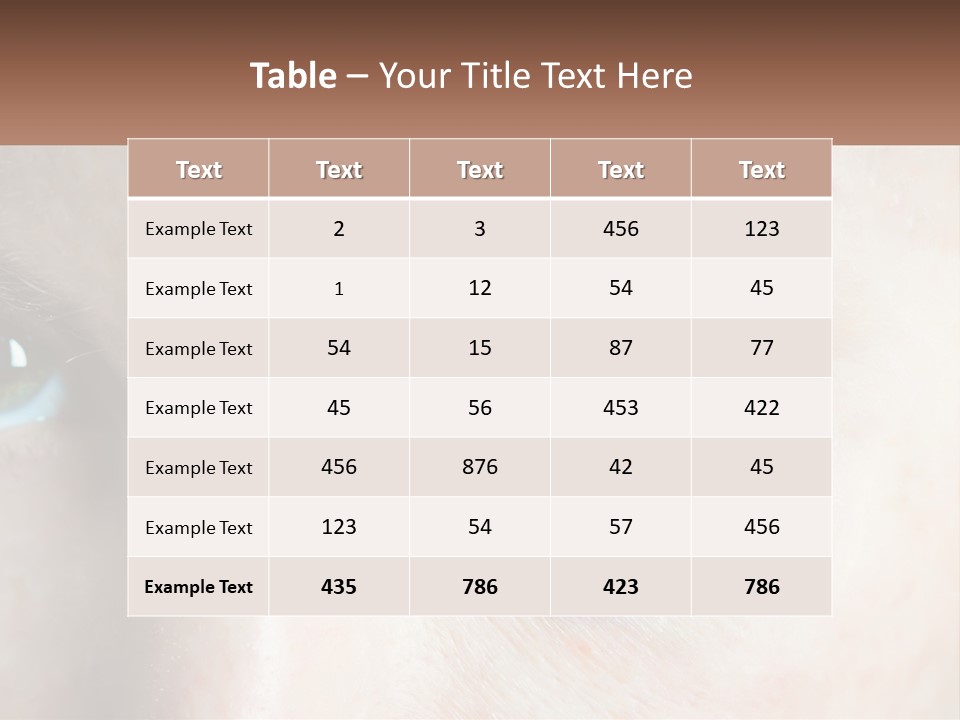 A Person With A Bruised Eye Has A Name Of Presentation PowerPoint Template