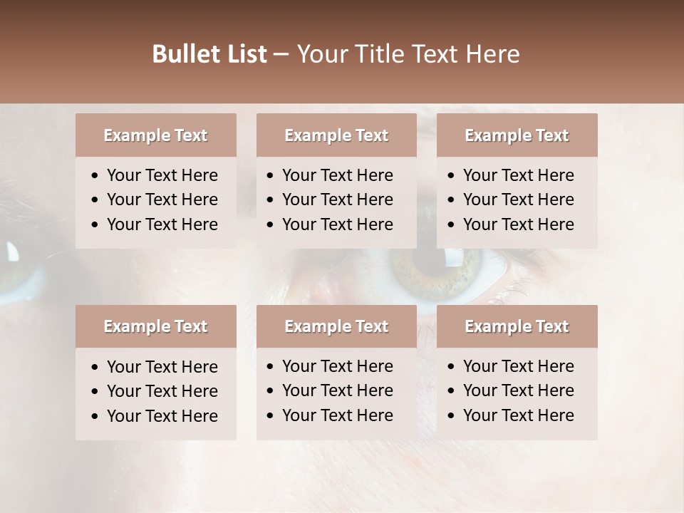 A Person With A Bruised Eye Has A Name Of Presentation PowerPoint Template