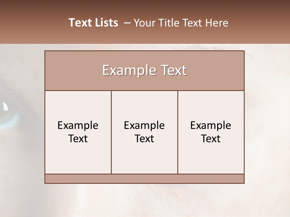 A Person With A Bruised Eye Has A Name Of Presentation PowerPoint Template