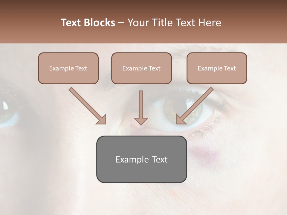 A Person With A Bruised Eye Has A Name Of Presentation PowerPoint Template