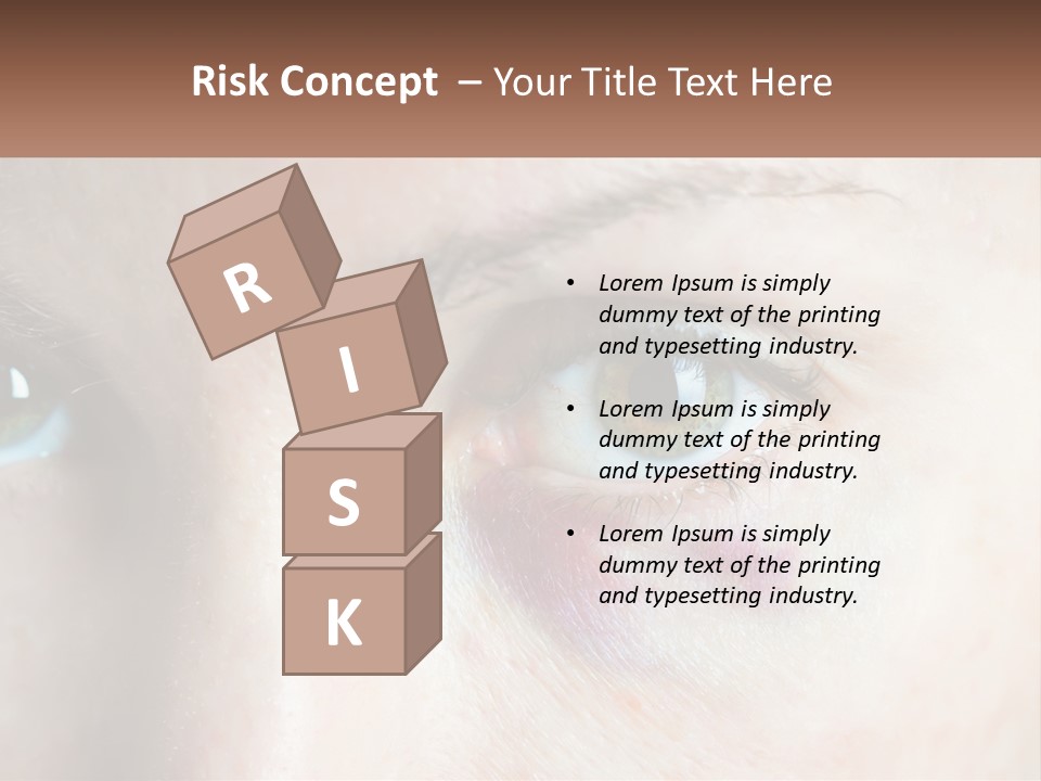 A Person With A Bruised Eye Has A Name Of Presentation PowerPoint Template