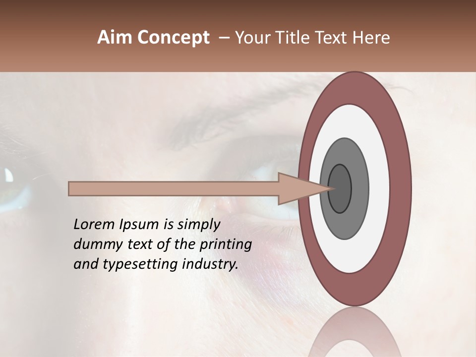 A Person With A Bruised Eye Has A Name Of Presentation PowerPoint Template