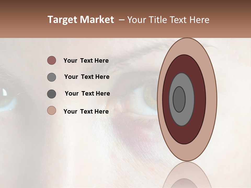 A Person With A Bruised Eye Has A Name Of Presentation PowerPoint Template