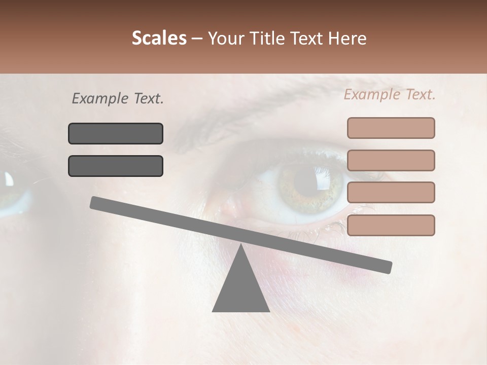 A Person With A Bruised Eye Has A Name Of Presentation PowerPoint Template