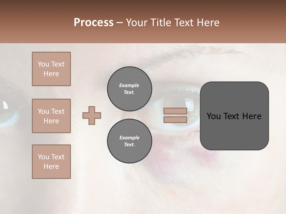A Person With A Bruised Eye Has A Name Of Presentation PowerPoint Template