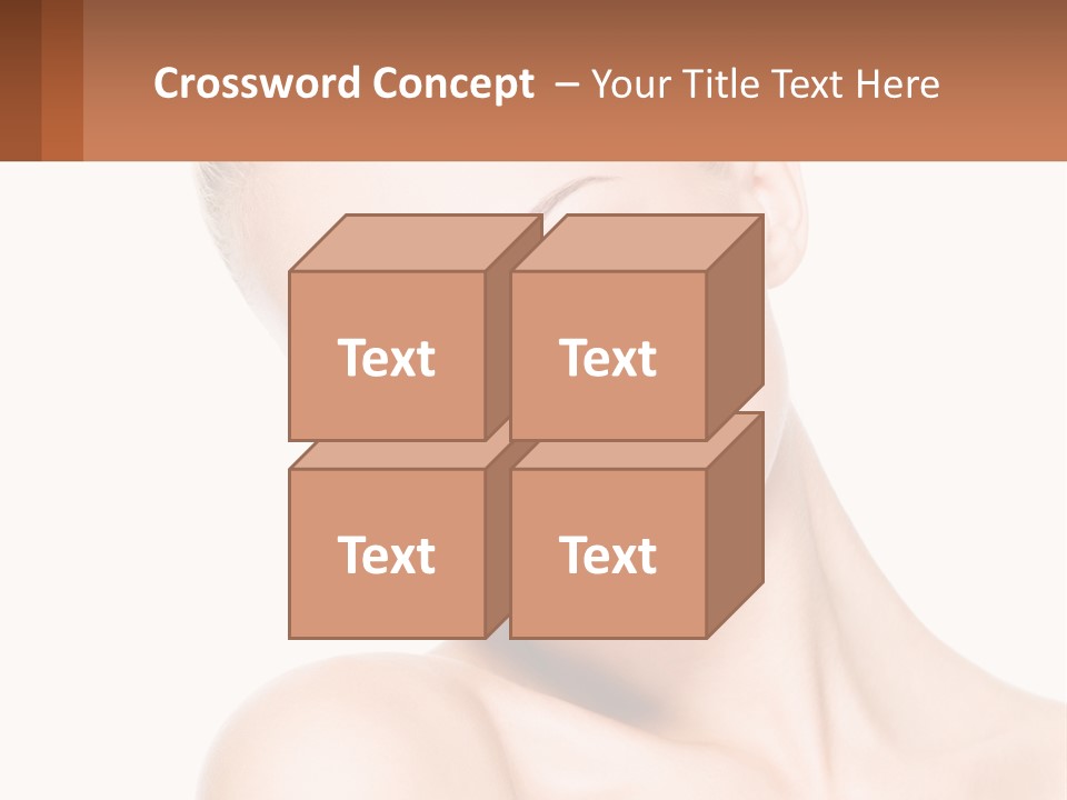 A Beautiful Woman With Blue Eyes Is Posing For The Camera PowerPoint Template