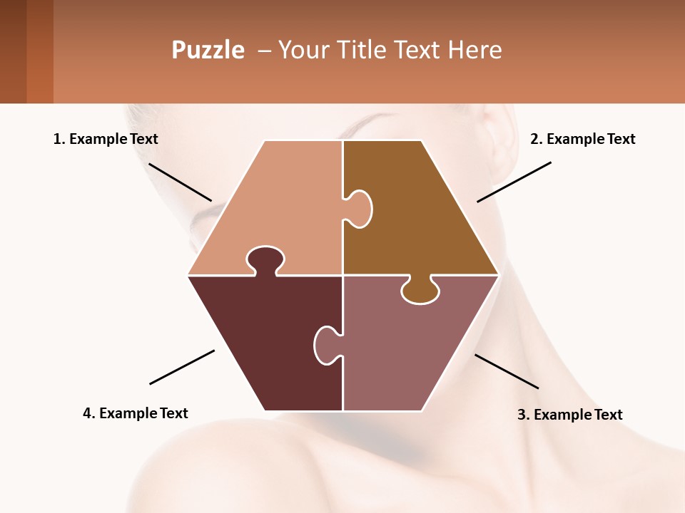 A Beautiful Woman With Blue Eyes Is Posing For The Camera PowerPoint Template