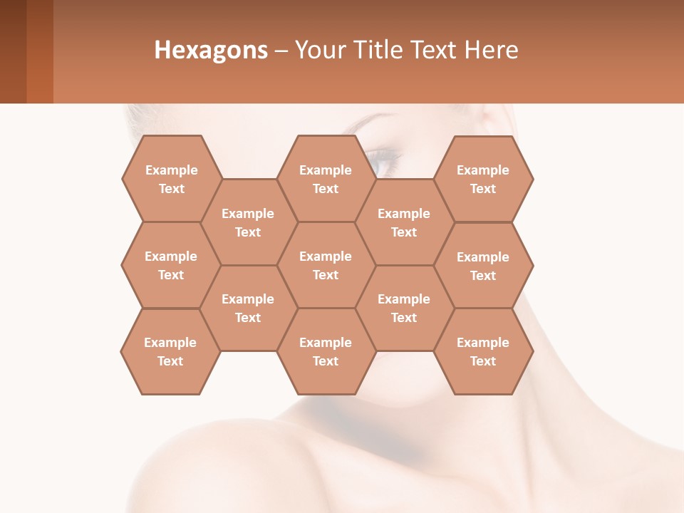 A Beautiful Woman With Blue Eyes Is Posing For The Camera PowerPoint Template