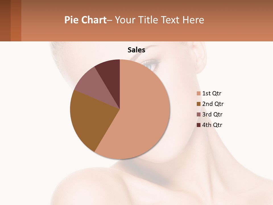 A Beautiful Woman With Blue Eyes Is Posing For The Camera PowerPoint Template