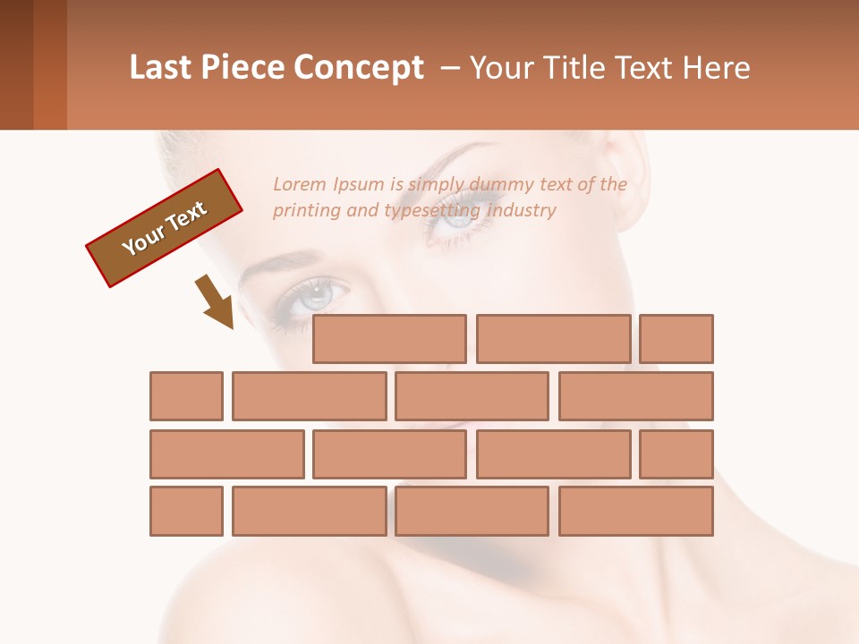 A Beautiful Woman With Blue Eyes Is Posing For The Camera PowerPoint Template