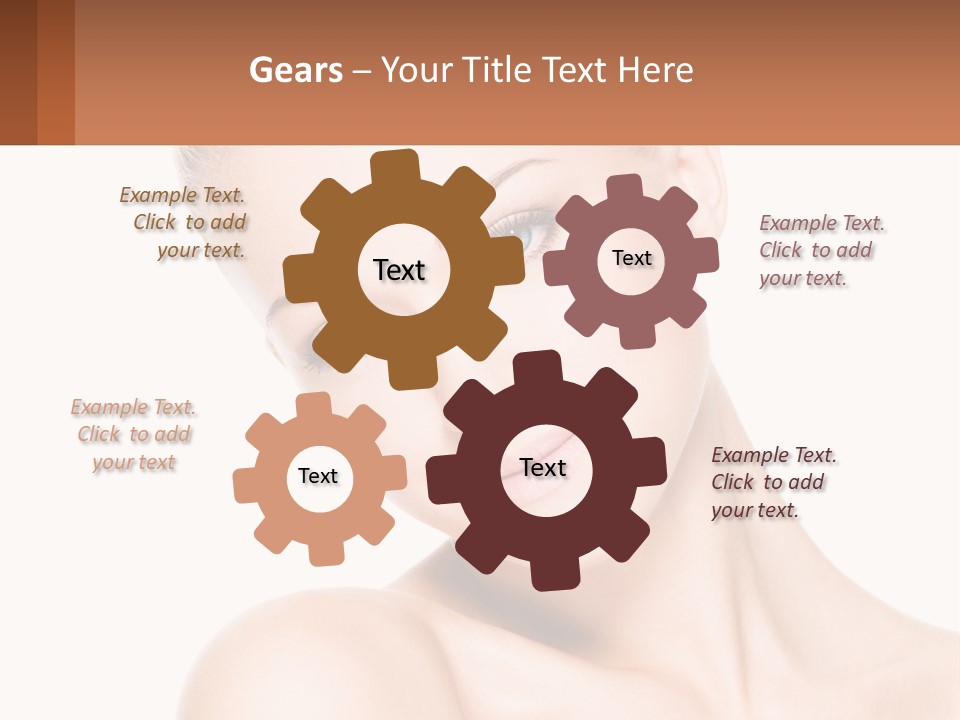 A Beautiful Woman With Blue Eyes Is Posing For The Camera PowerPoint Template