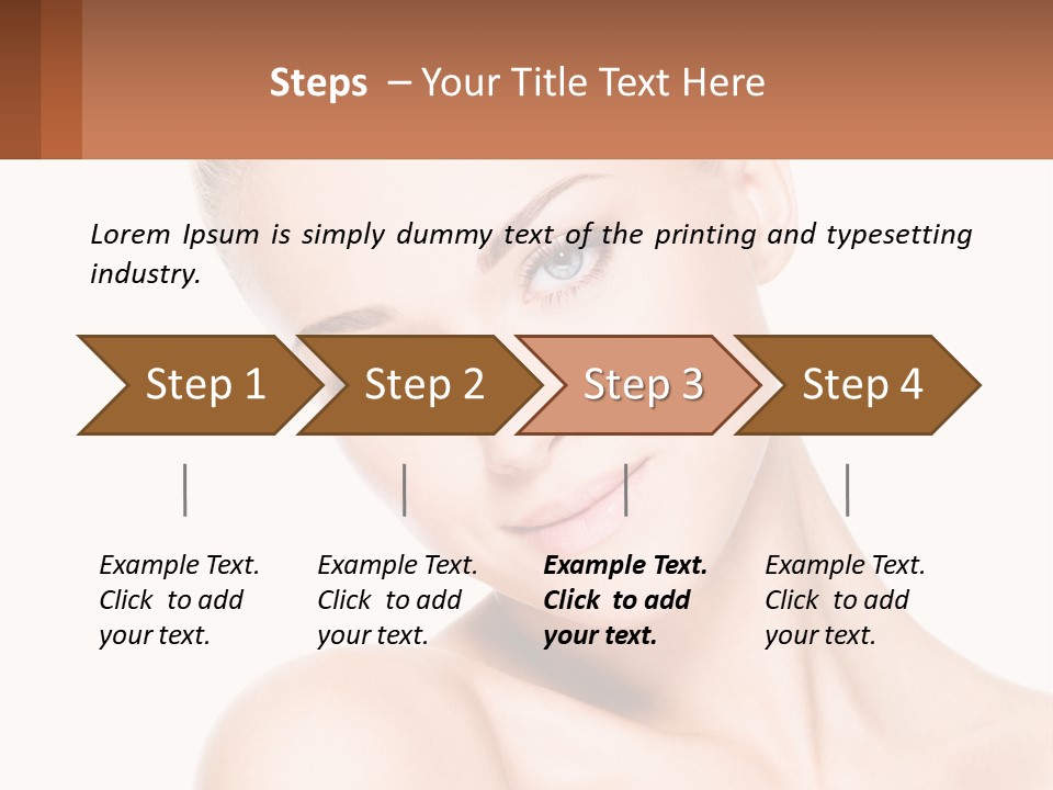 A Beautiful Woman With Blue Eyes Is Posing For The Camera PowerPoint Template