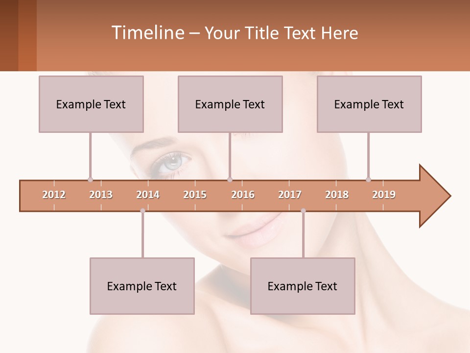 A Beautiful Woman With Blue Eyes Is Posing For The Camera PowerPoint Template