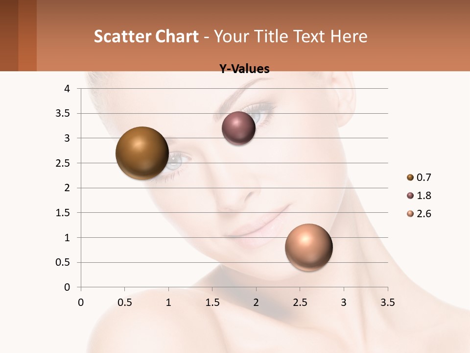 A Beautiful Woman With Blue Eyes Is Posing For The Camera PowerPoint Template