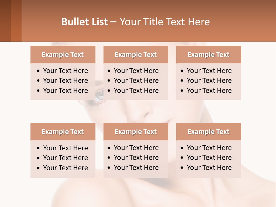 A Beautiful Woman With Blue Eyes Is Posing For The Camera PowerPoint Template