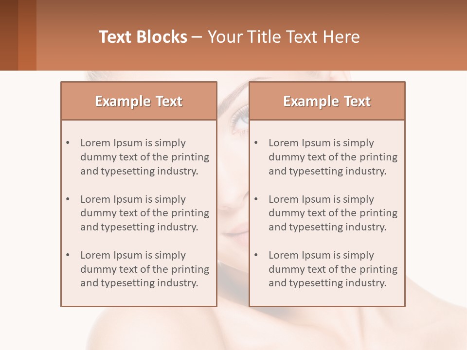 A Beautiful Woman With Blue Eyes Is Posing For The Camera PowerPoint Template