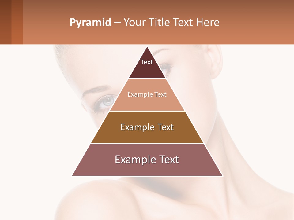 A Beautiful Woman With Blue Eyes Is Posing For The Camera PowerPoint Template