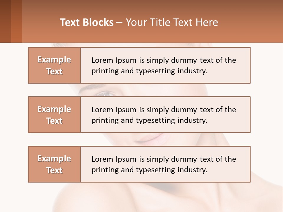 A Beautiful Woman With Blue Eyes Is Posing For The Camera PowerPoint Template