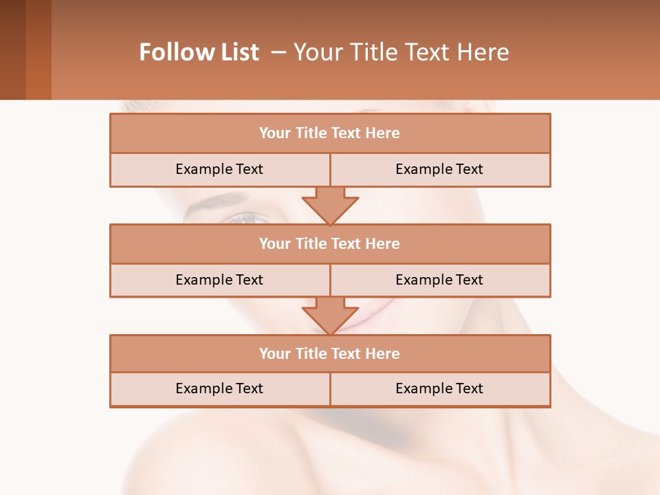 A Beautiful Woman With Blue Eyes Is Posing For The Camera PowerPoint Template