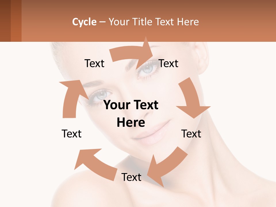 A Beautiful Woman With Blue Eyes Is Posing For The Camera PowerPoint Template