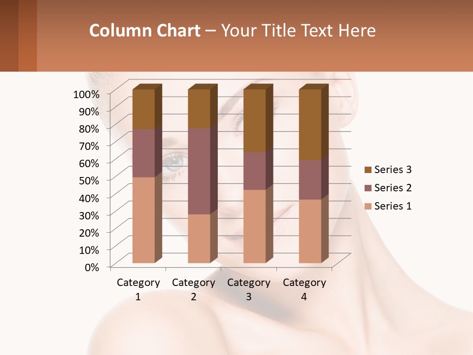 A Beautiful Woman With Blue Eyes Is Posing For The Camera PowerPoint Template