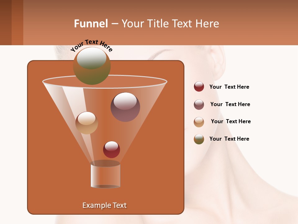 A Beautiful Woman With Blue Eyes Is Posing For The Camera PowerPoint Template