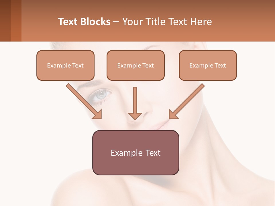 A Beautiful Woman With Blue Eyes Is Posing For The Camera PowerPoint Template