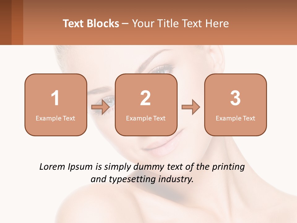 A Beautiful Woman With Blue Eyes Is Posing For The Camera PowerPoint Template