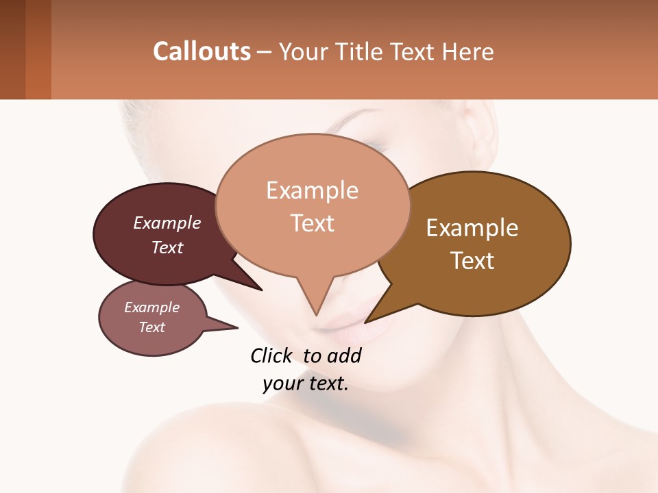 A Beautiful Woman With Blue Eyes Is Posing For The Camera PowerPoint Template