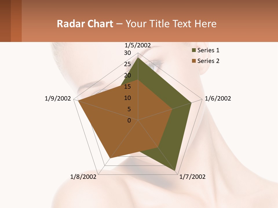 A Beautiful Woman With Blue Eyes Is Posing For The Camera PowerPoint Template