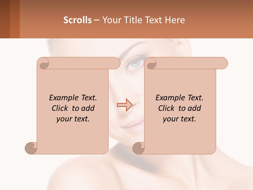 A Beautiful Woman With Blue Eyes Is Posing For The Camera PowerPoint Template