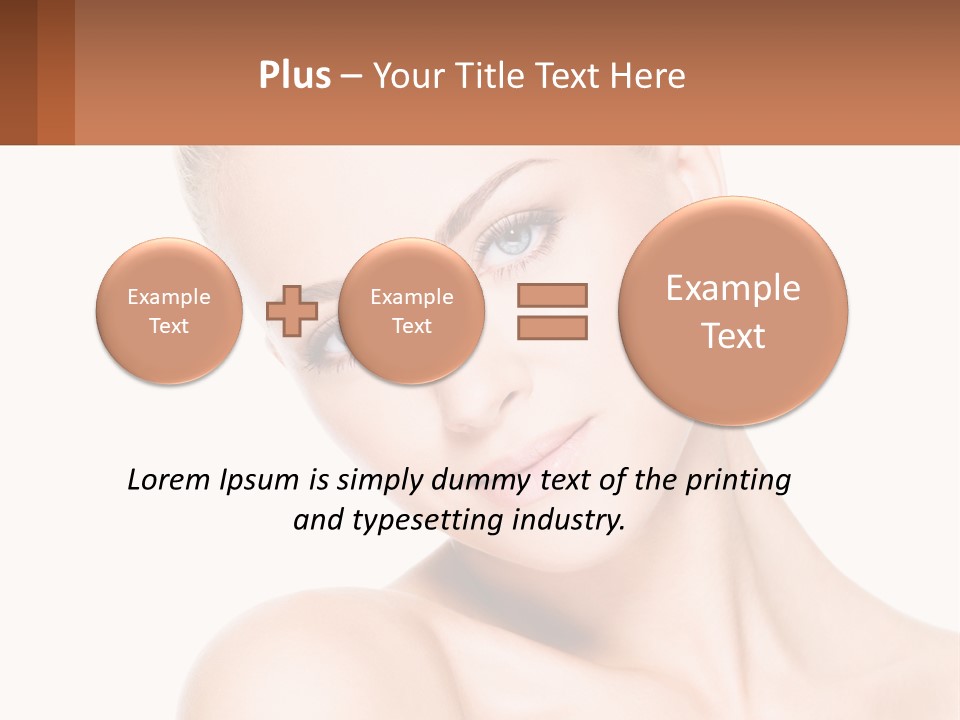 A Beautiful Woman With Blue Eyes Is Posing For The Camera PowerPoint Template