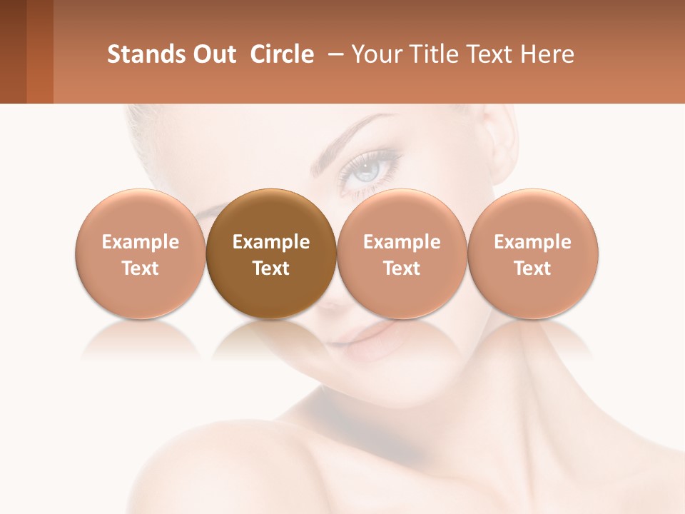 A Beautiful Woman With Blue Eyes Is Posing For The Camera PowerPoint Template