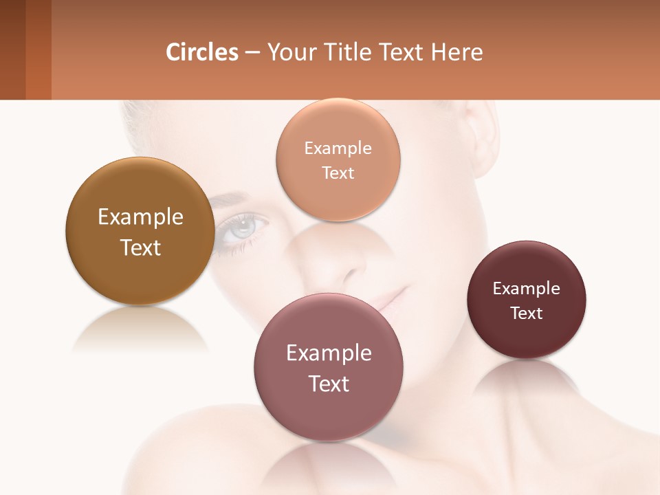 A Beautiful Woman With Blue Eyes Is Posing For The Camera PowerPoint Template